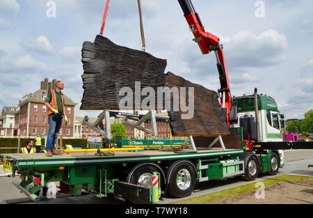 rarely seen; the setting up of the annual RHS chelsea flower show in london england may 2019 UK Stock Photo