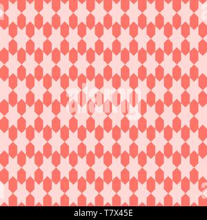 Seamless geometric pink banner. Vector illustration. Trendy pink color background Stock Vector