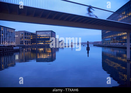 Amazing evening shot of modern office buildings in Copenhagen Stock Photo