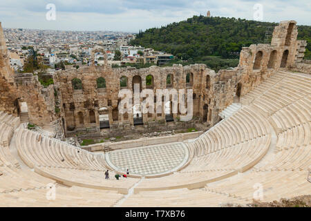 Odeón o Teatro de Herodes Atico. Acrópolis. Atenas, Grecia Stock Photo