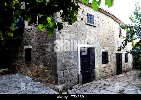 Building in Groznjan, Istria, Croatia. Stock Photo