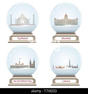 vector collection of isolated snow globes Stock Vector Image & Art - Alamy