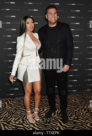 LOS ANGELES CA MAY 08 Cardi B L and CEO of FashionNova Richard Saghian attend the Fashion Nova x Cardi B Collection Launch Party at Hollywood Palladium on May 08 2019