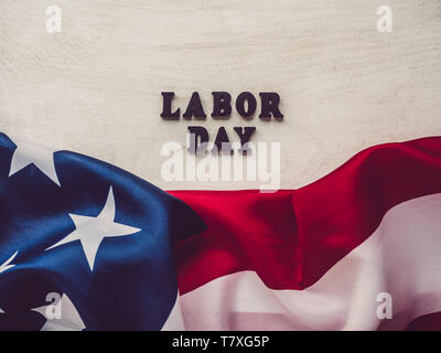 Beautiful card with congratulations on Labor Day Stock Photo