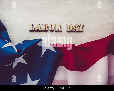 Beautiful card with congratulations on Labor Day Stock Photo