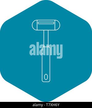 Reflex hammer icon, outline style Stock Vector