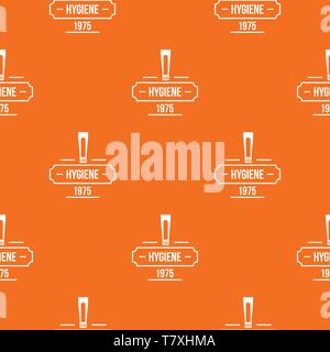 Hygiene pattern vector orange Stock Vector