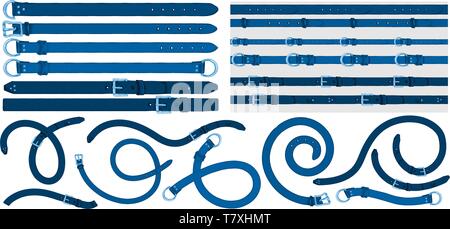 Set of brush patterns with retro hand-drawn sketch belt on white background. Drawing engraving texture Great design for fabric fashion, textile Stock Vector