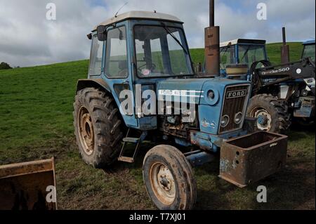 Ford Tractor at Upper Venn Farm dispersal Auction, Herefordshire Stock Photo