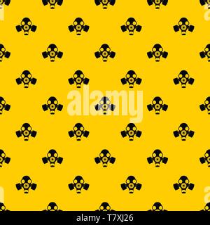 Black gas mask pattern vector Stock Vector