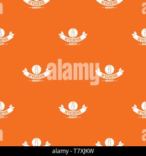Hygiene lipstick pattern vector orange Stock Vector