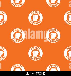 Cleaning toilet pattern vector orange Stock Vector