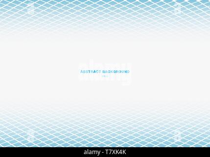Abstract template blue square pattern perspective floor white background with copy space. Geometric shapes. vector illustration Stock Vector