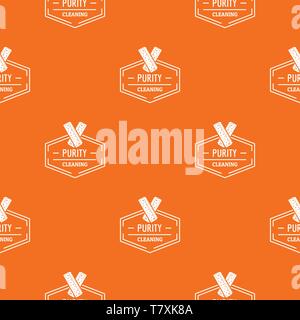 Cleaning pattern vector orange Stock Vector