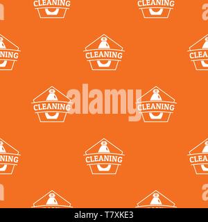 Cleaning bottle pattern vector orange Stock Vector