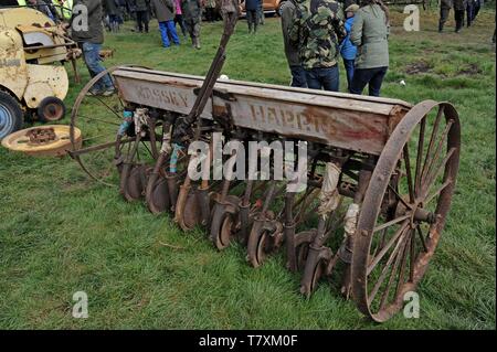A Vintage Massey Harris Seed Drill At A Farm Sale Of Vintage Farm Machinery And Effects At Upper Venn Farm Herefordshire 27 4 19 Stock Photo Alamy