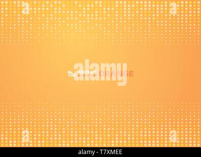 Abstract gradient orange color with circles halftone design background. You can use for technology halftone cover presentation, ad, poster, artwork, Stock Vector