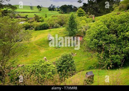 Landscape New Zealand, the place in Middle-earth Stock Photo