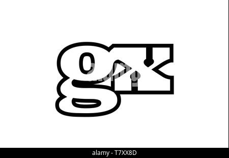 Connected or joined gx g x black alphabet letter combination suitable ...