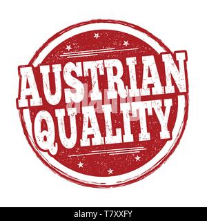 Austrian quality sign or stamp on white background, vector illustration Stock Vector