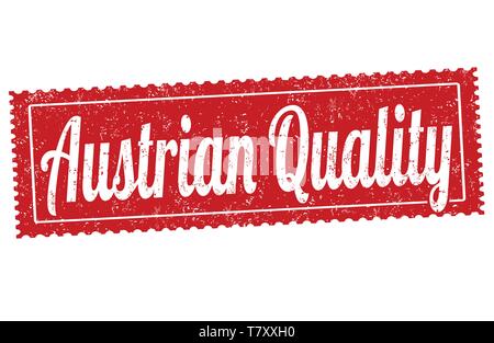 Austrian quality sign or stamp on white background, vector illustration Stock Vector
