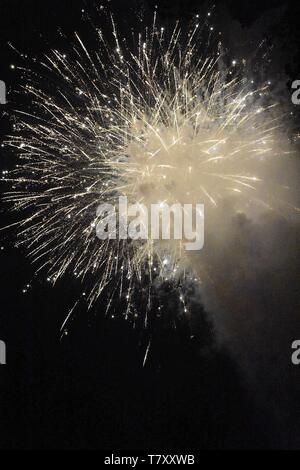 Independence Day firework celebrations on July 4th 2018, Stroudsburg, PA. Stock Photo