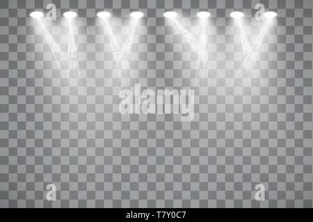 Vector Spotlights. Scene. Light Effects Stock Vector