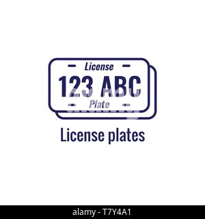 Drivers Test & License Icon Set and Web Header Banner Stock Vector