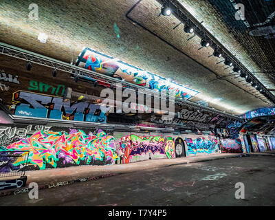 The Banksy Tunnel, ( Leake St Tunnel or Leake Street Arches ) legal