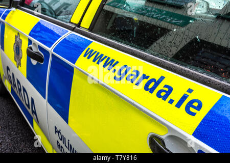 A car from Garda National Roads Policing Bureau or GNRPB. The roads policing unit of the Garda Síochána. Prior to 2018, it was known as the Garda Traf Stock Photo