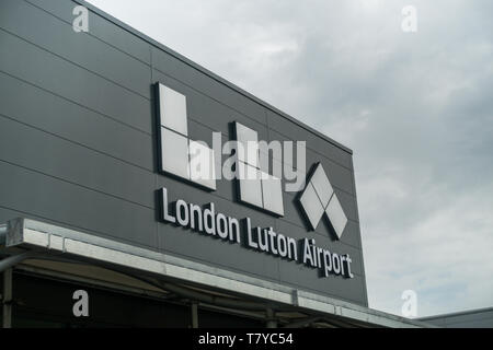 London Luton Airport new terminal building logo Stock Photo