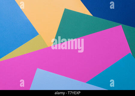 Abstract pastel colored paper texture. Geometric shapes and lines.  Minimalist background. Flat lay. Copy space Stock Photo - Alamy