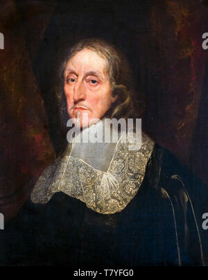 Oliver Cromwell (1599-1658), portrait painting by Anthony van Dyck, circa 1660 Stock Photo