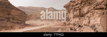 road in timna national park in south israel near eilat Stock Photo