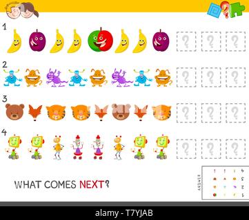 Complete the next pattern, Worksheet for children Stock Vector Image ...