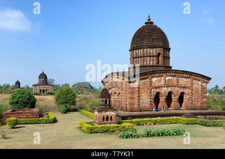 Terracotta temples in Bishnupur, West Bengal, India Stock Photo