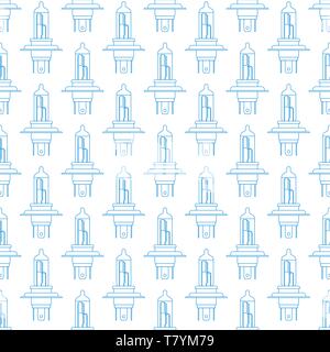 Seamless pattern of the car lighting bulbs Stock Vector