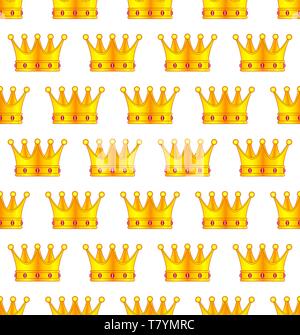 Seamless pattern of the royal crowns Stock Vector