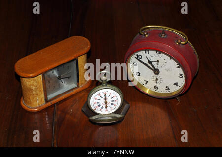Old clocks close-up Stock Photo
