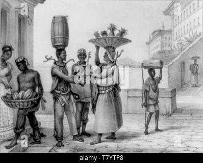 Brazil, Slaves Wearing Iron Collars, 1830s Stock Photo - Alamy