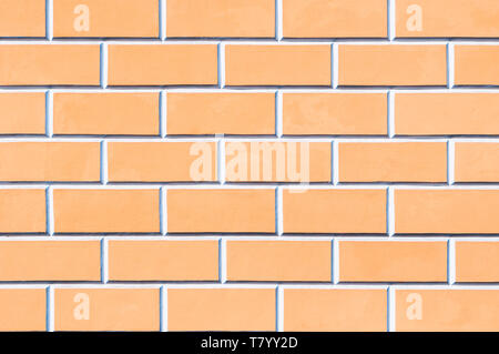 Brick wall background - new bricks wall pattern. Texture brick wall of beige color Stock Photo