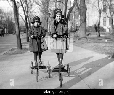 Three-Wheeler Scooters, 1910s Stock Photo