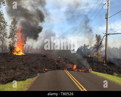 Kilauea Eruption 2018 Stock Photo