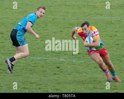 Bury St Edmunds Rugby Club 7s 2019 - Ramblin Jesters vs Stunts7 Stock Photo