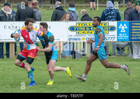 Bury St Edmunds Rugby Club 7s 2019 - Ramblin Jesters vs Stunts7 Stock Photo