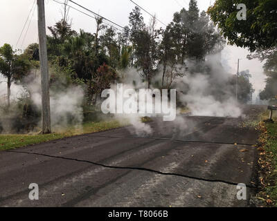 Kilauea Eruption 2018 Stock Photo