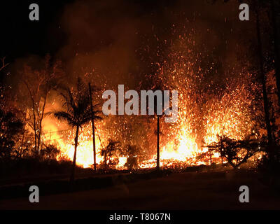 Kilauea Eruption 2018 Stock Photo