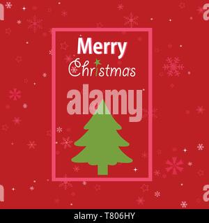 Merry Christmas Postcard, vector illustration Stock Vector