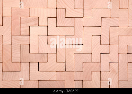 Wooden different shapes blocks background Stock Photo