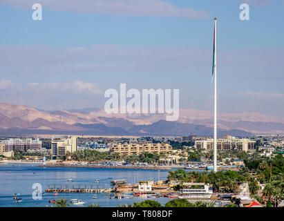 Aqaba, elevated view, Aqaba Governorate, Jordan, Middle East Stock Photo